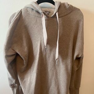 Arie Sweatshirt with ribbon ties and bottom zipper detail
